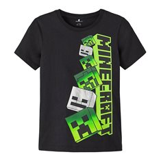 Name it T-Shirt Minecraft 116-152 Svart